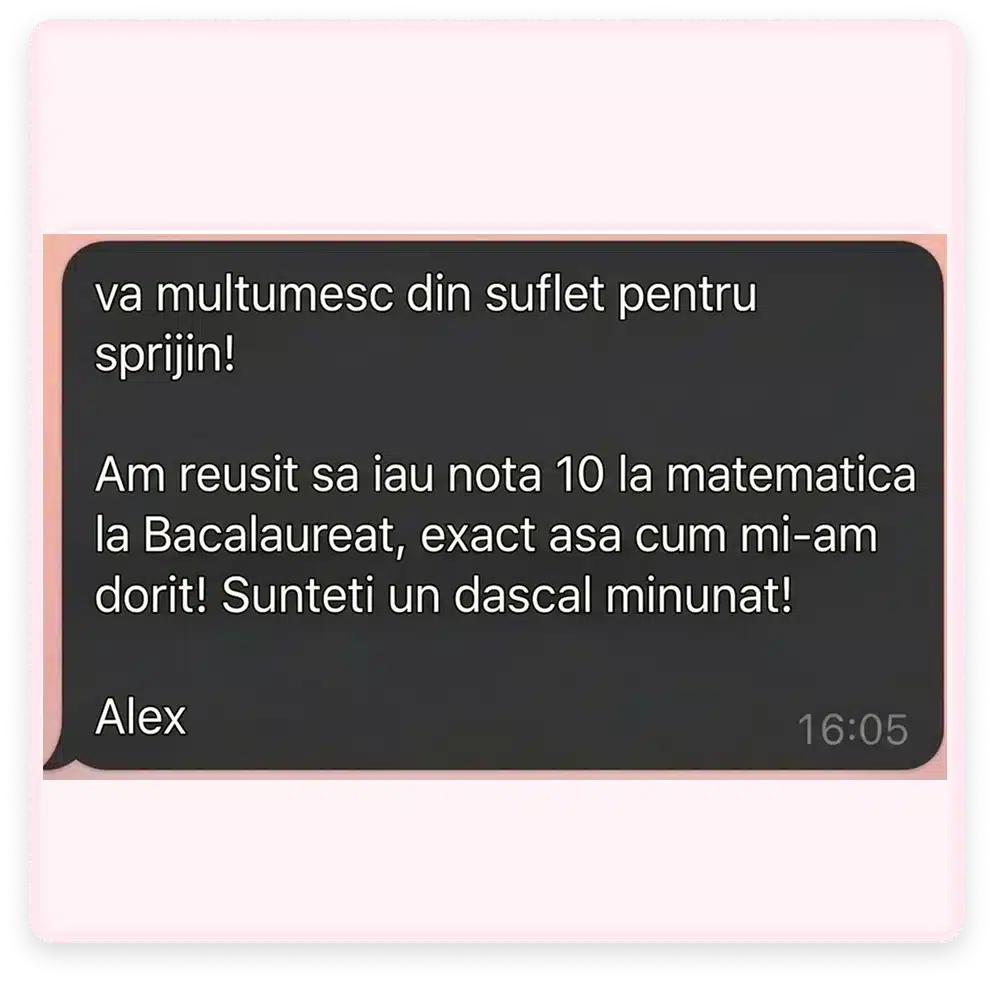 Testimonial Meditatii Matematica