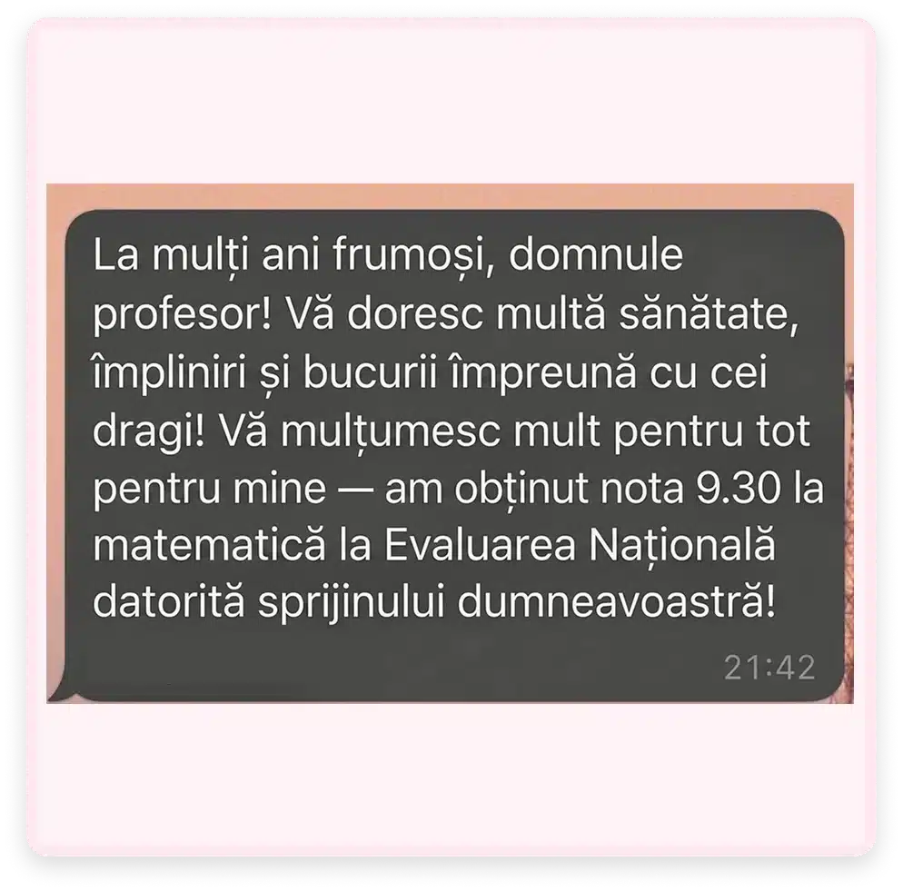 Testimonial Meditatii Matematica
