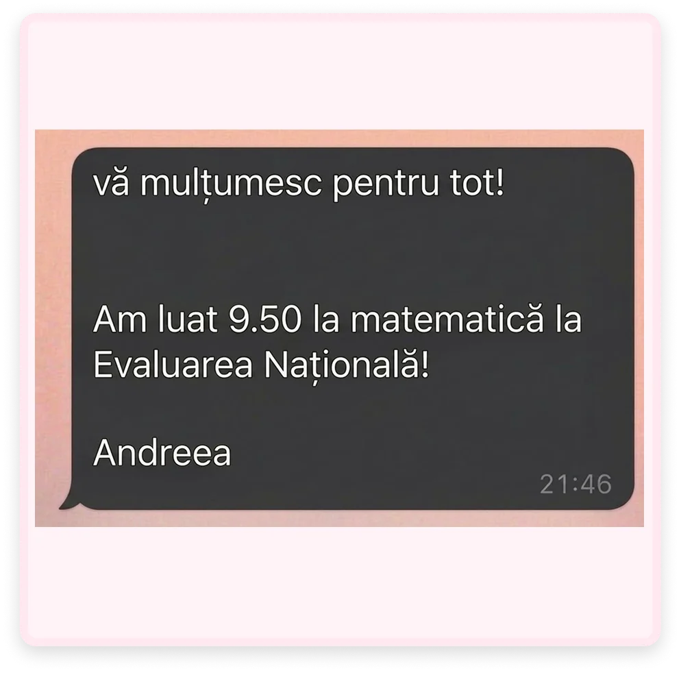 Testimonial Meditatii Matematica
